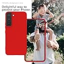 YATWIN Silicone Back Case for Samsung Galaxy S22, Soft-Touch Phone Back Cover for Samsung Galaxy S22 - Red gallery image