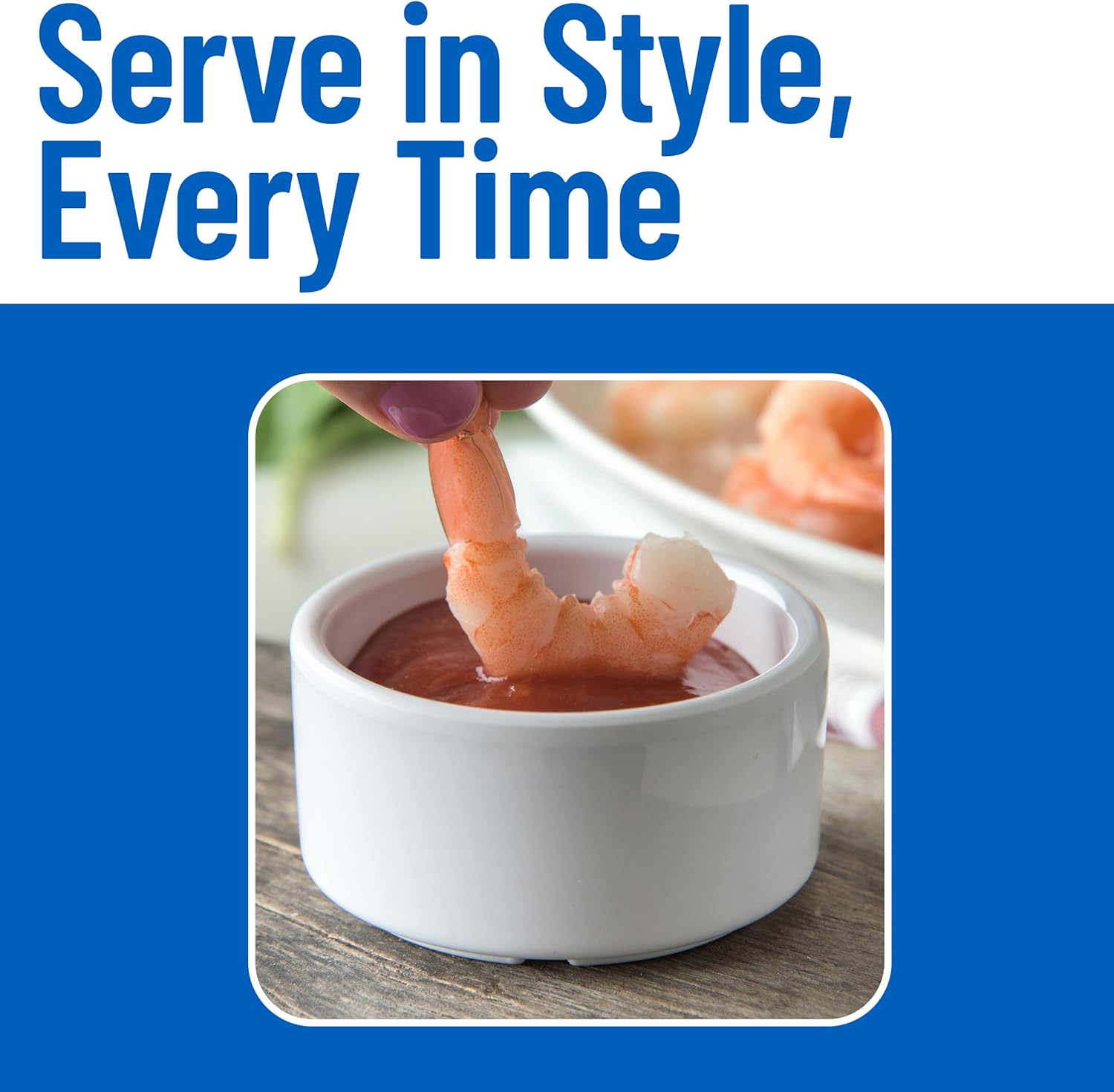 CFS 41202 Melamine Straight Sided Ramekin, 3-oz. Capacity, 3 x 1-1/2", White (Case of 48)