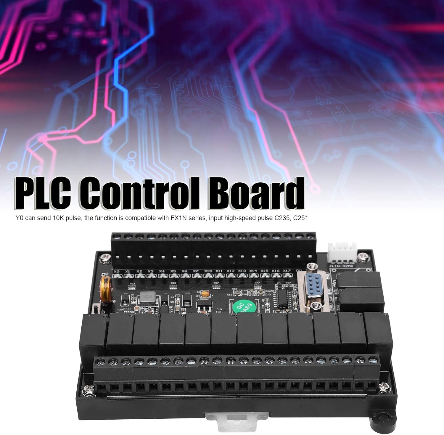 PLC Control Board Programmable Logic Controller Delay Relay Module with Analog FX1N?30MR DC10?28V