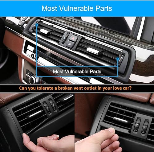 Miniatura 2 de Defensa con centro de ventilación y consola central AC, para BMW 5, repuestos actualizados para series 520 523 525 528 530 535 2010-2016, Negro