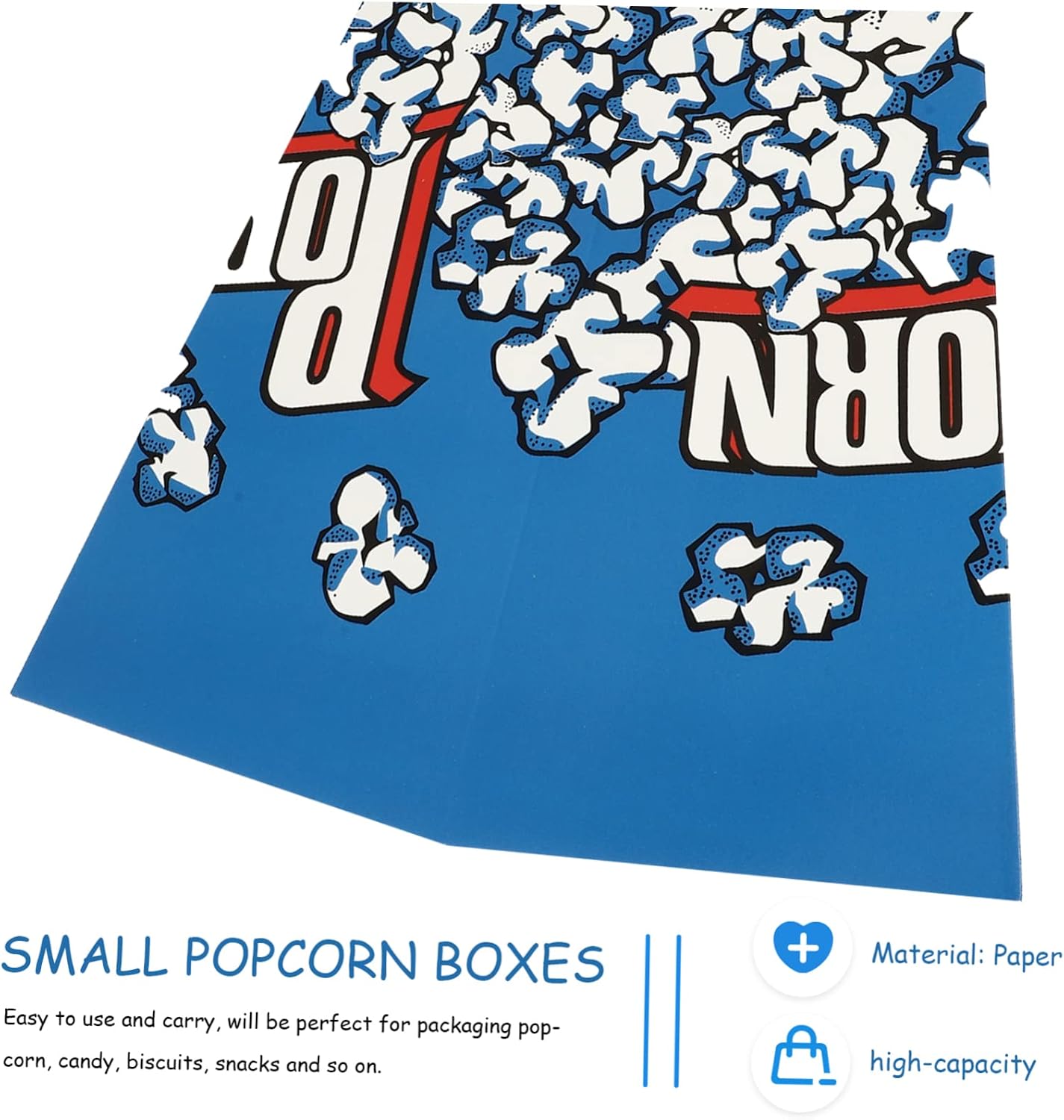 100pcs Popcorn Containers Paper Popcorn Boxes with Classic Design for Movie Nights Parties and Events Lightweight and Snack Holders for Adults