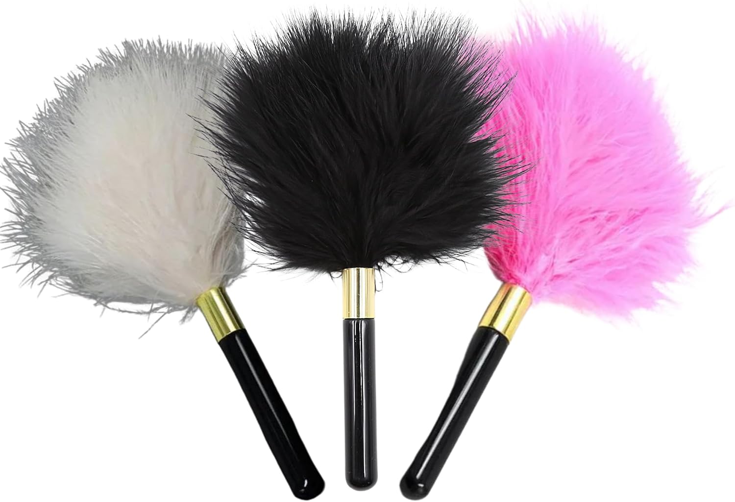 Seductive Black Marabou Feather Tickler Sensual Stimulation Elegant Handheld Design for Intimate Adult Bedroom Play