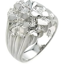 Nugget Rings Polished 925 Sterling Silver for Men