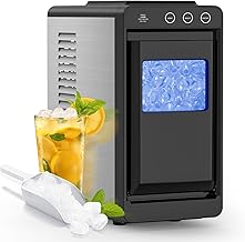COWSAR Ice Maker Countertop, Portable Ice Machine with Self-Cleaning, 26Lbs/24Hrs, 8 Bullet Ice in 6 Mins with 2 Sizes, Scoop & Basket, Quiet Compact Ice Makers Countertop for Home/Kitchen/Camping
