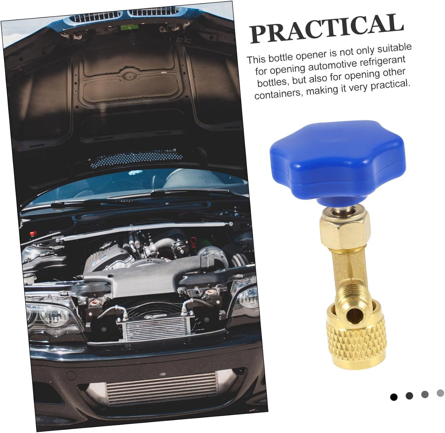 Brass Refrigerant Bottle Opener Safety Valve with 1/4 Sae Thread