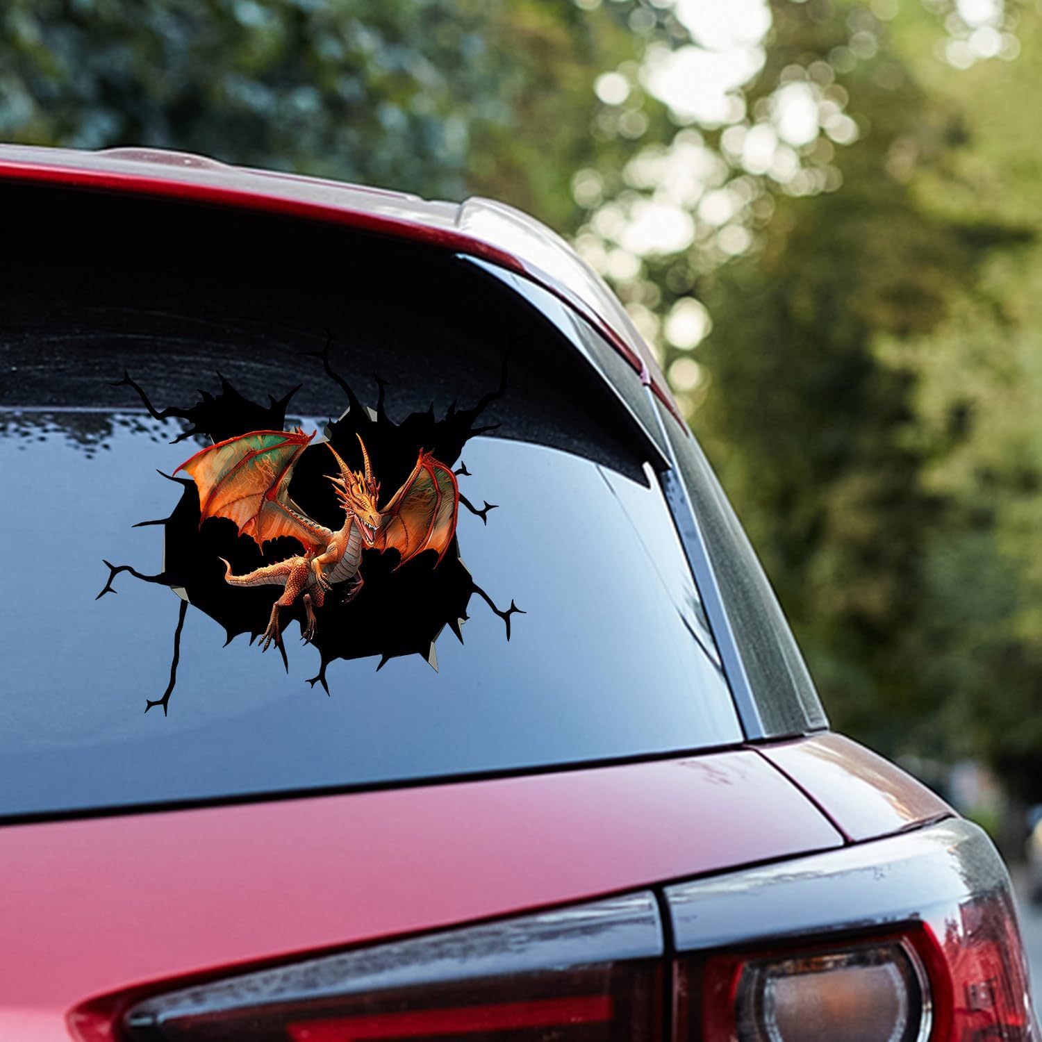 3D Dragon Flying Car Decals, Wall Decal Stickers Pack of 2