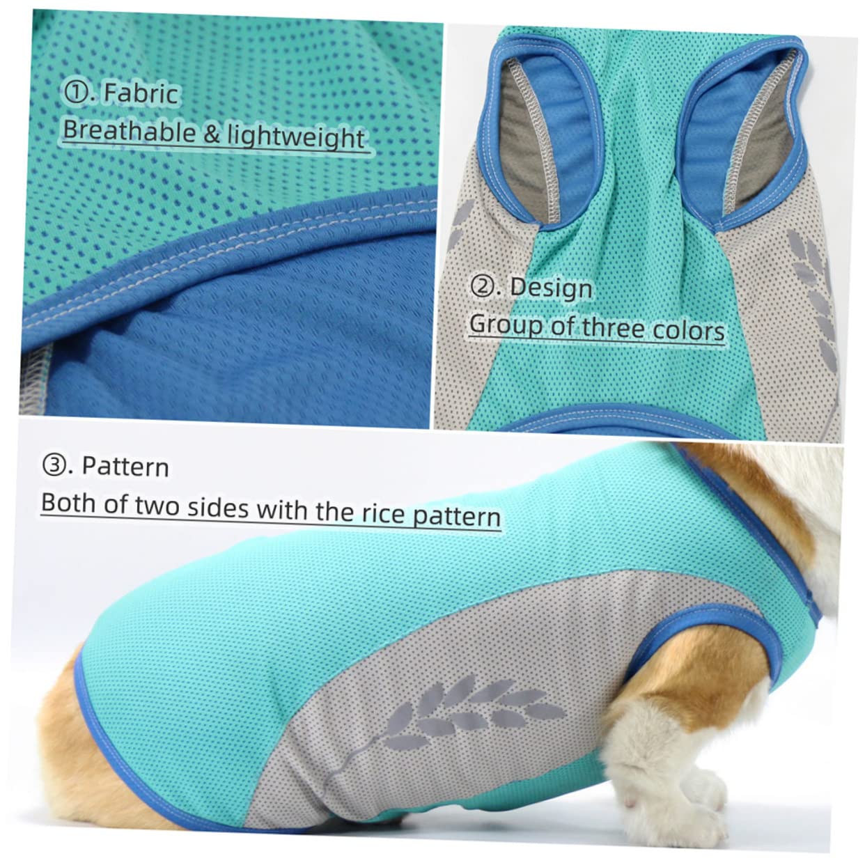Manteaux de Pluie imperméables pour Chien, imperméable pour Chien, 2 pièces, Gilet rafraîchissant pour Animaux de Compagnie, imperméable, Robe pour Chien, chem
