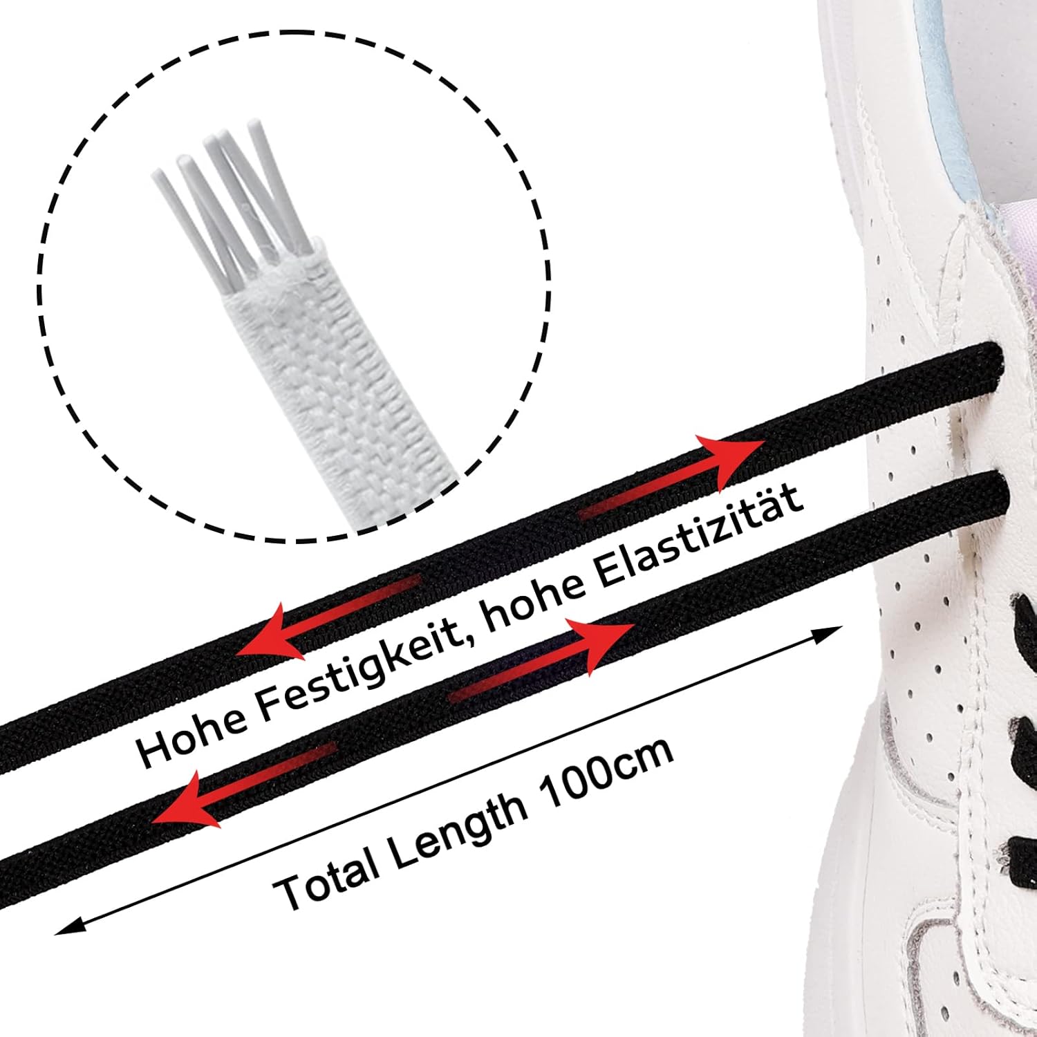 Lacet Elastique Autobloquant - Lacets Autobloquants De Chaussures