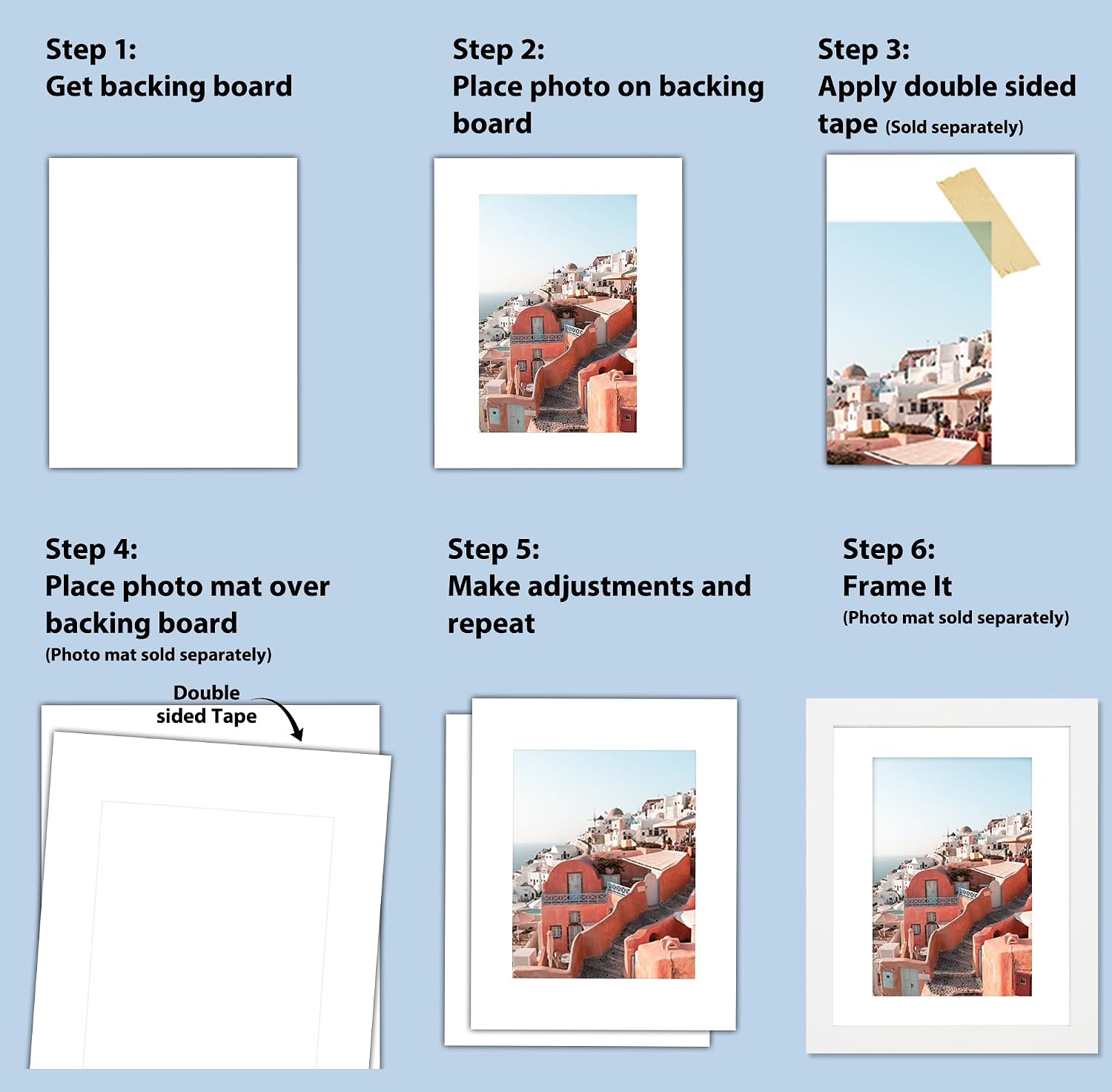Golden State Art, Pack of 10, 12x12 Picture Mat Matte Backerboards for Framing. Pack Contains 10 Backing Boards