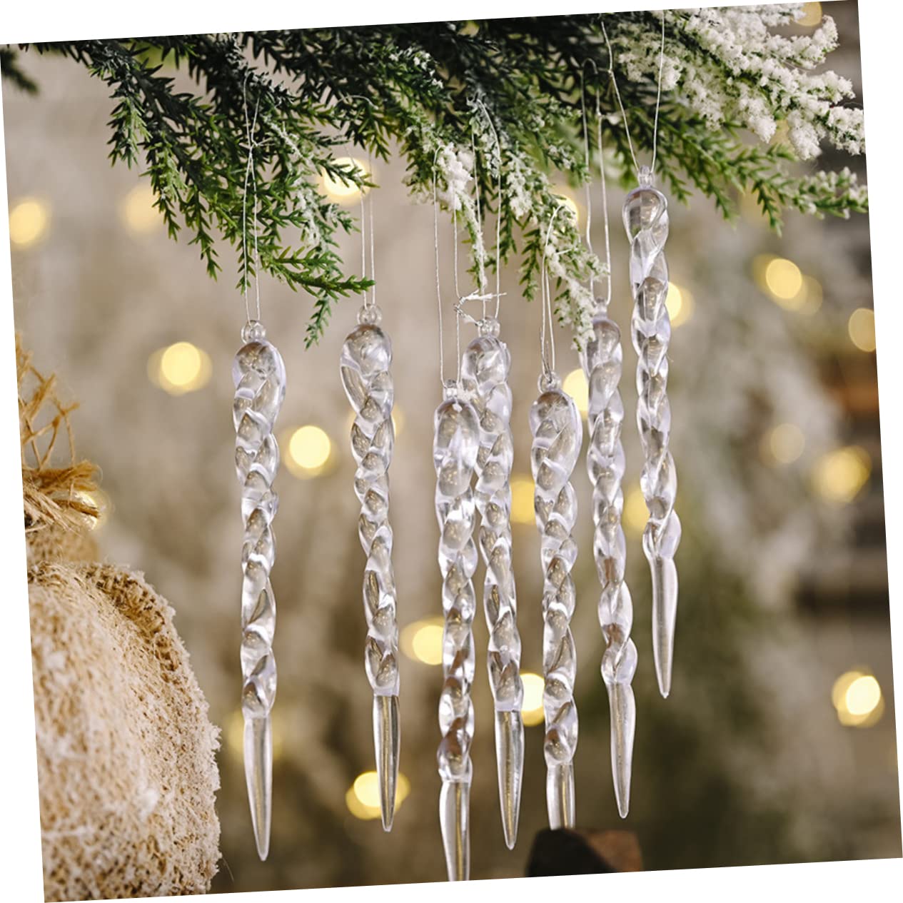 PRETYZOOM Zapfen Weihnachtsbaum 144 Stück Dekorative Eiszapfen Für Weihnachten Zum Aufhängen Anhänger Weihnachts Eiszapfen Ornamente Eiszapfen Tropfen Ornamente Weihnachts Hängedekoration