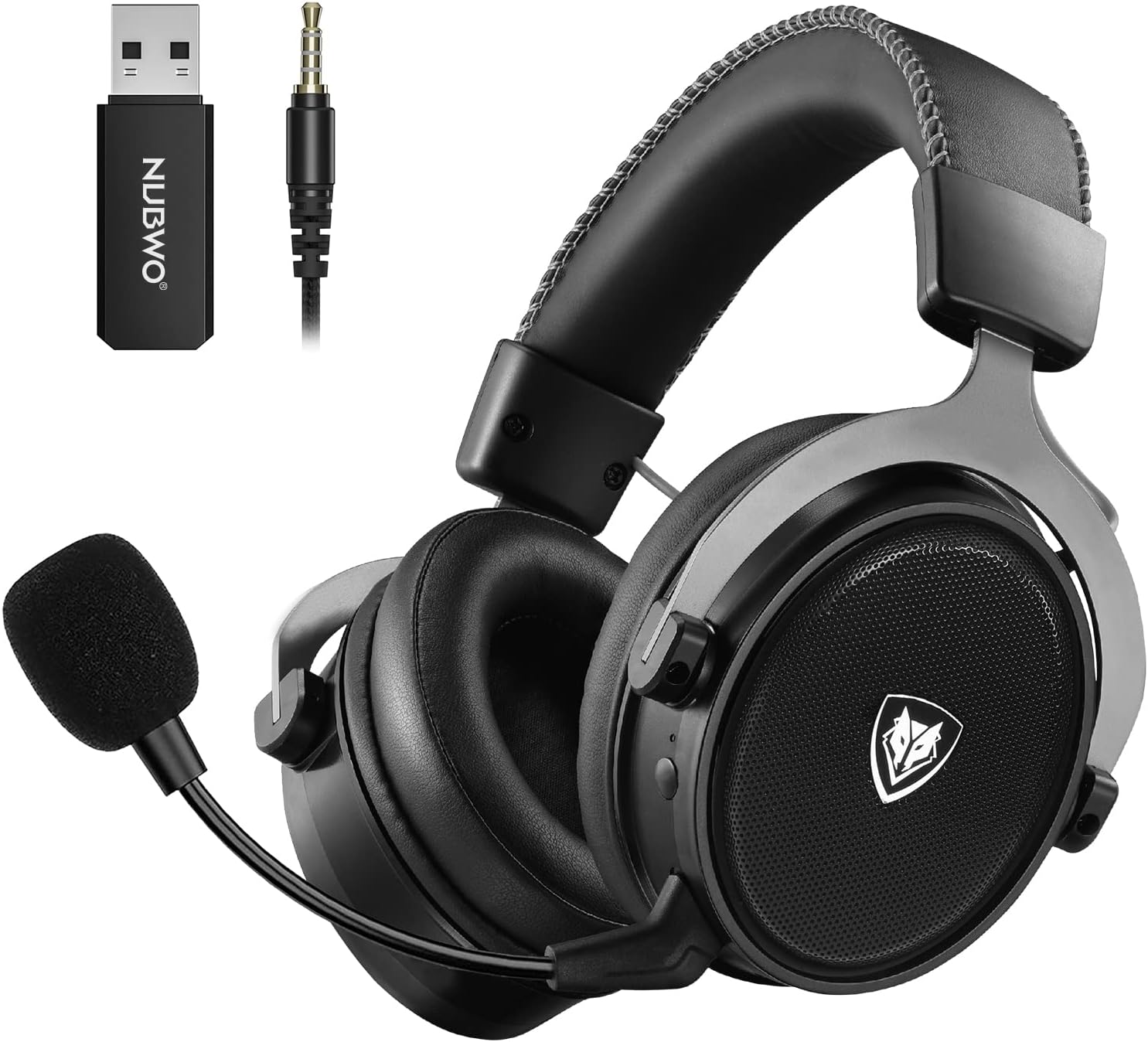NUBWO Wireless Gaming Headset,2.4GHz & Bluetooth 5.3 Technology with Noise-Canceling Microphone, Stereo Sound, Compatible with PC,PS5,PS4, Mac, Nintendo Switch, 3.5mm Wired Mode for Xbox Series -BLACK