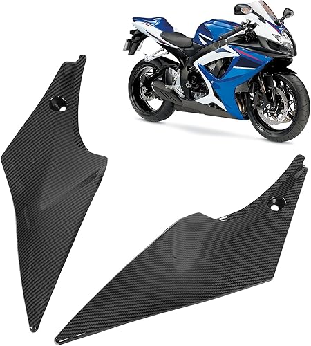 Miniatura 2 de Tbest Carenado lateral del tanque de gasolina 2 piezas de repuesto izquierda derecha para GSX R 600 750 20062007 Fibra de carbono (aspecto de fibra
