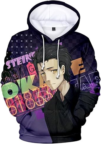 ISaikoy Anime Steins Gate Hoodie Sweatshirt Jacket Sweater Fleece Clothing Costume
