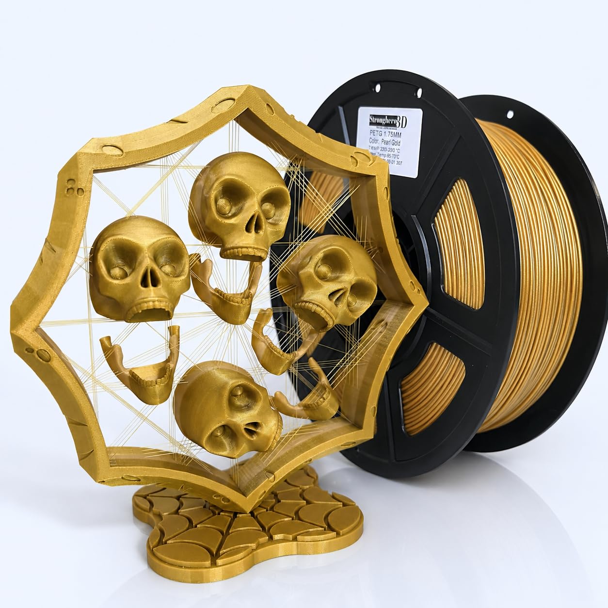 PETG 3D Printer Filament 1.75 mm,Core Shell Co Extruded, Purple Gradient,Accuracy +/- 0.05 mm net Weight 1 kg for Ender3 Cr10 (PETG Galaxy Pearl Gold)