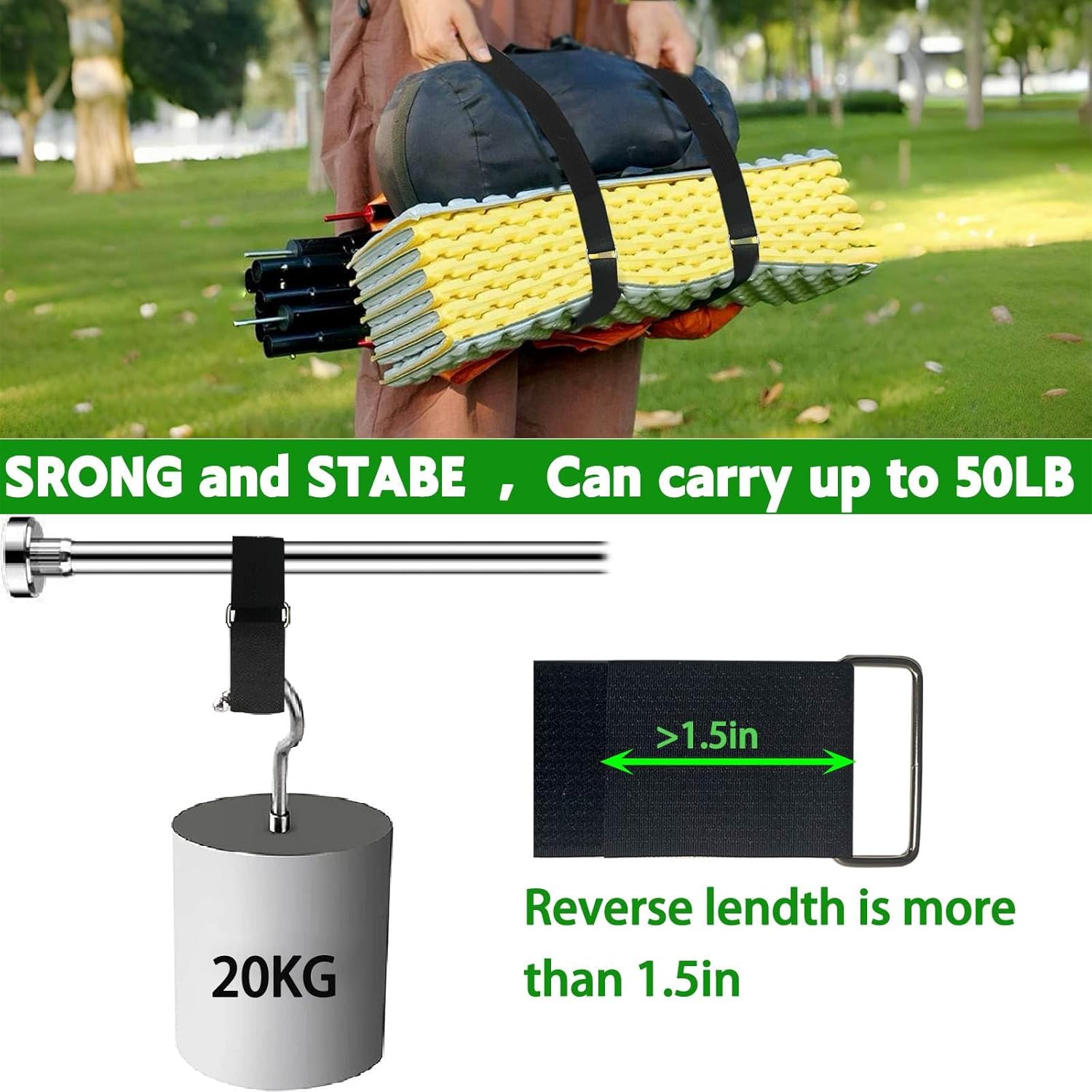 0.8in-32ft Hook and Loop Cable Straps with 50 Metal Buckles, Adjustable Fastening Straps, Reusable Free Cut Length Cord Straps