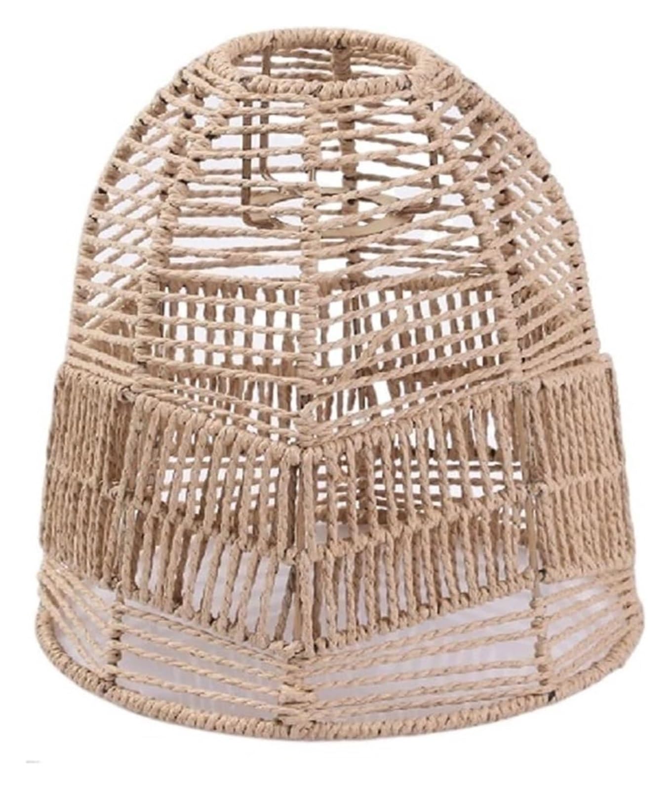 Lampshade， Geometric Shade Light Hanging Cover Handwoven Lampshade Fixture Bedroom ﻿(06)