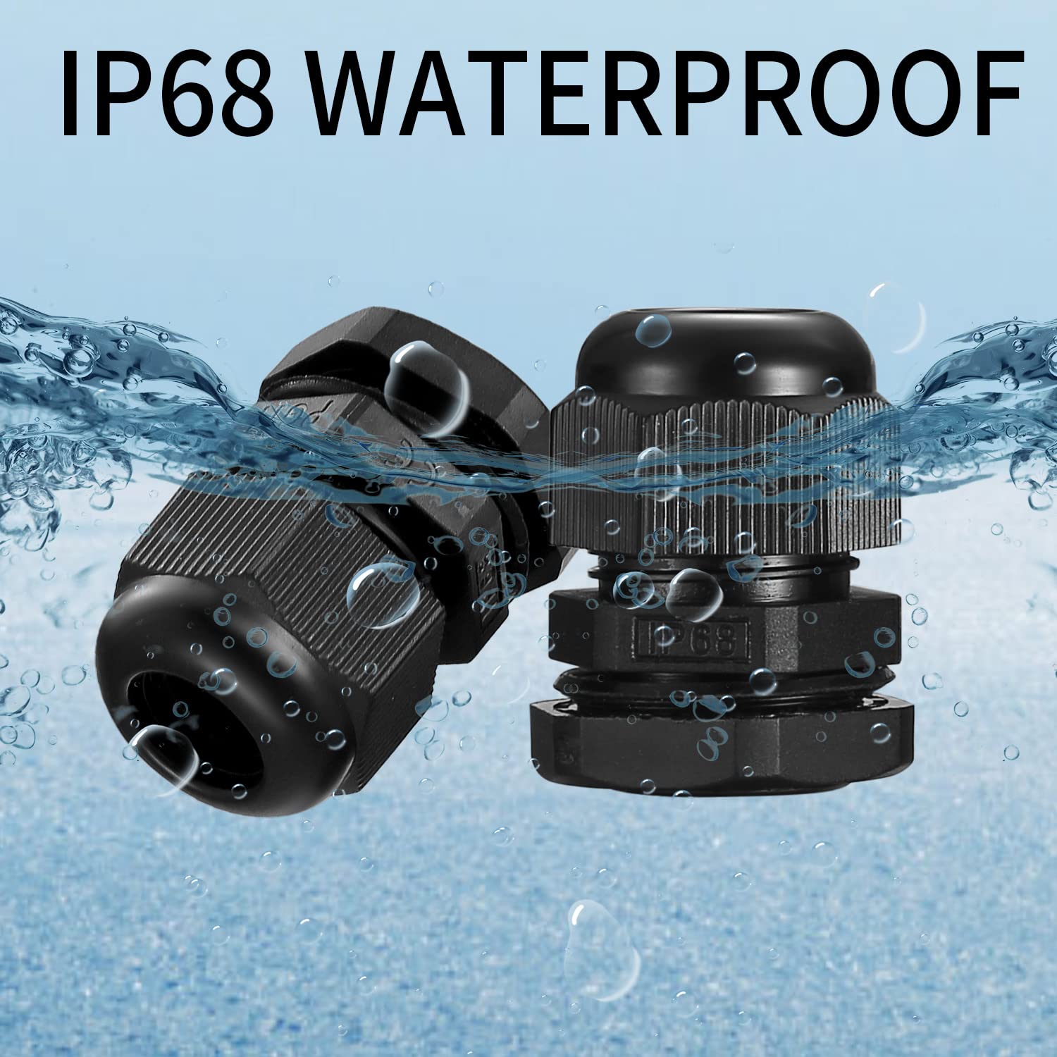 Gebildet 40 pezzi Connettori Pressacavi PG9, Connettori per Cavi IP68 Impermeabili 4-8mm, M16 x