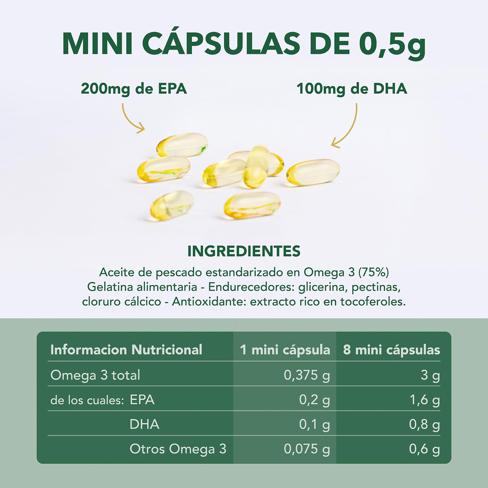 Enervit EnerZona Omega 3RX, Sin Retrogusto, Certificado IFOS, Suplementos de Ácidos Grasos Omega 3, 200mg EPA y 100mg DHA, para Corazón, Vista y Cerebro, Sin Gluten, 180 Cápsulas de 0,5g