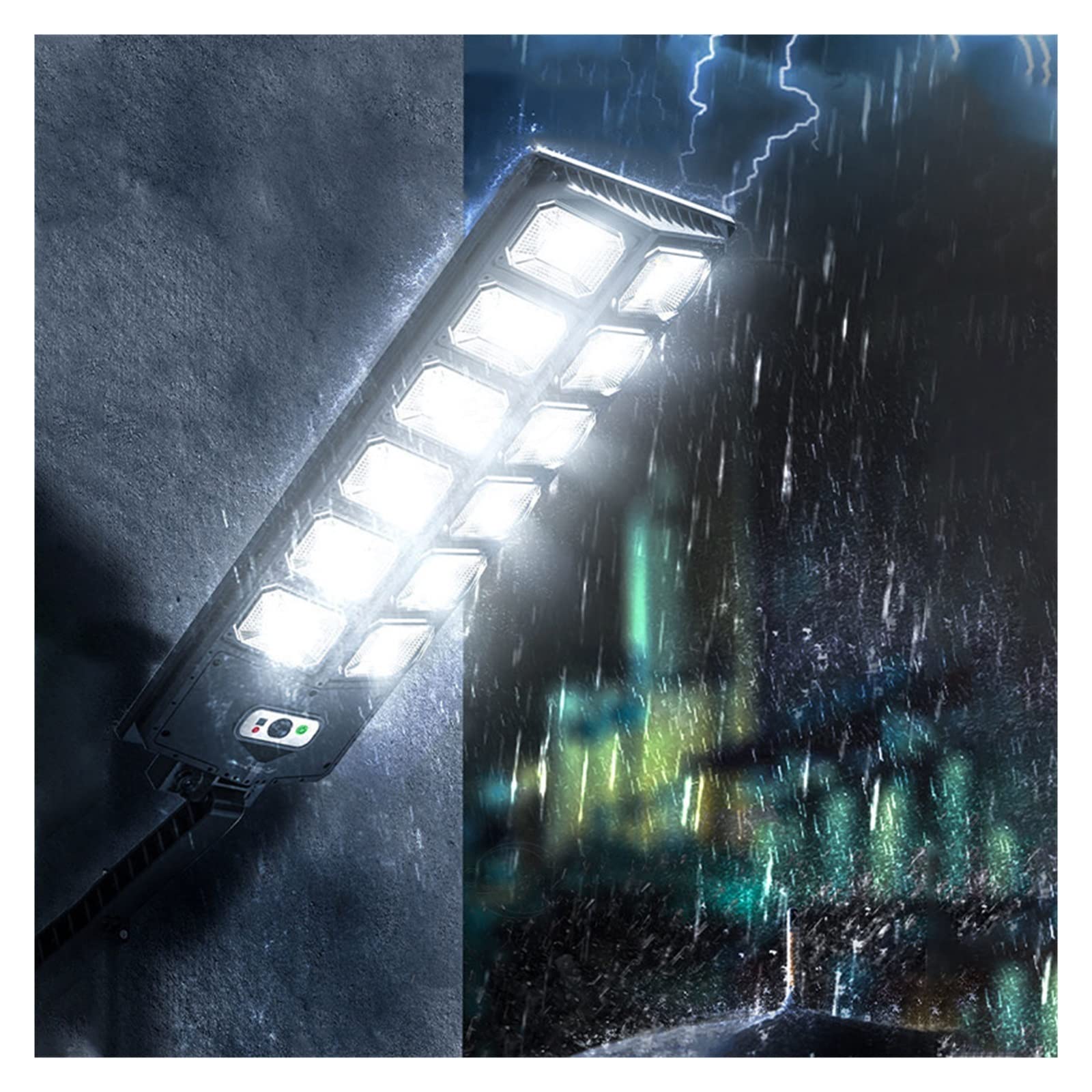 Zewnętrzna lampa solarna, Zewnętrzne lampy słoneczne 3 tryby Zdalne sterowanie Led Solar Street Light 720 LEDs Wodoodporna lampa ogrodowa do domu i podwórka