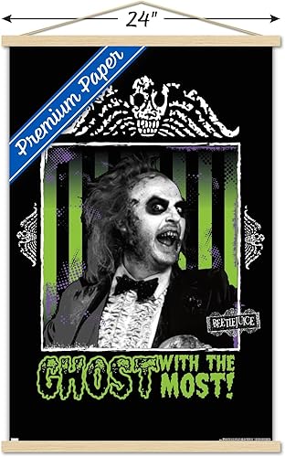 Vista 9 de Trends International Beetlejuice - Ghost With The Most Wall Poster, 22.37" x 34.00", Premium Print and Black Hanger Bundle