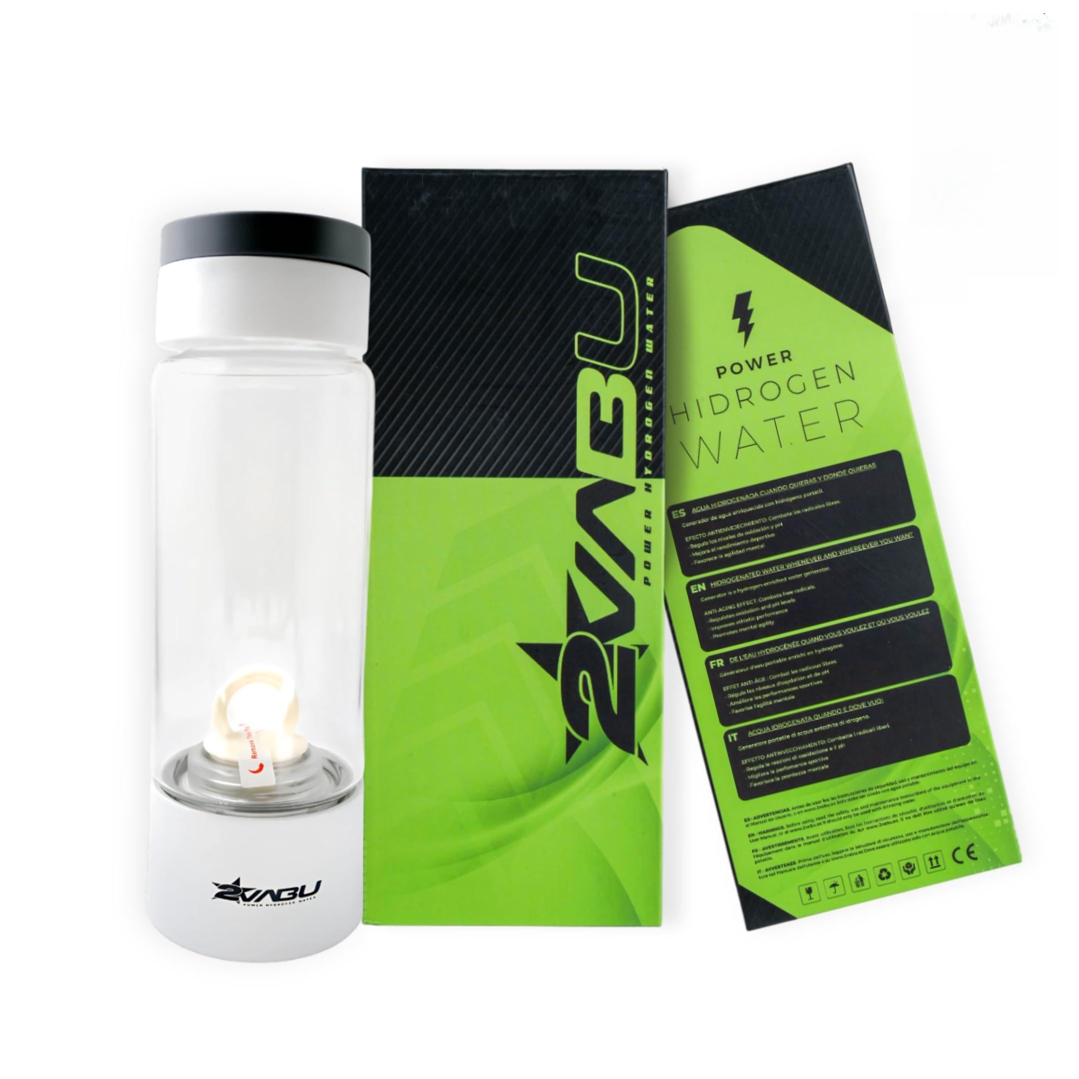 Botella de Agua Hidrogenada – 1400 PPB de Hidrógeno Molecular – Tecnología SPE/PEM de Alta Pureza – Incluye Funda Protectora - Auto limpieza Membrana - 400 ml (Molecular Sport)