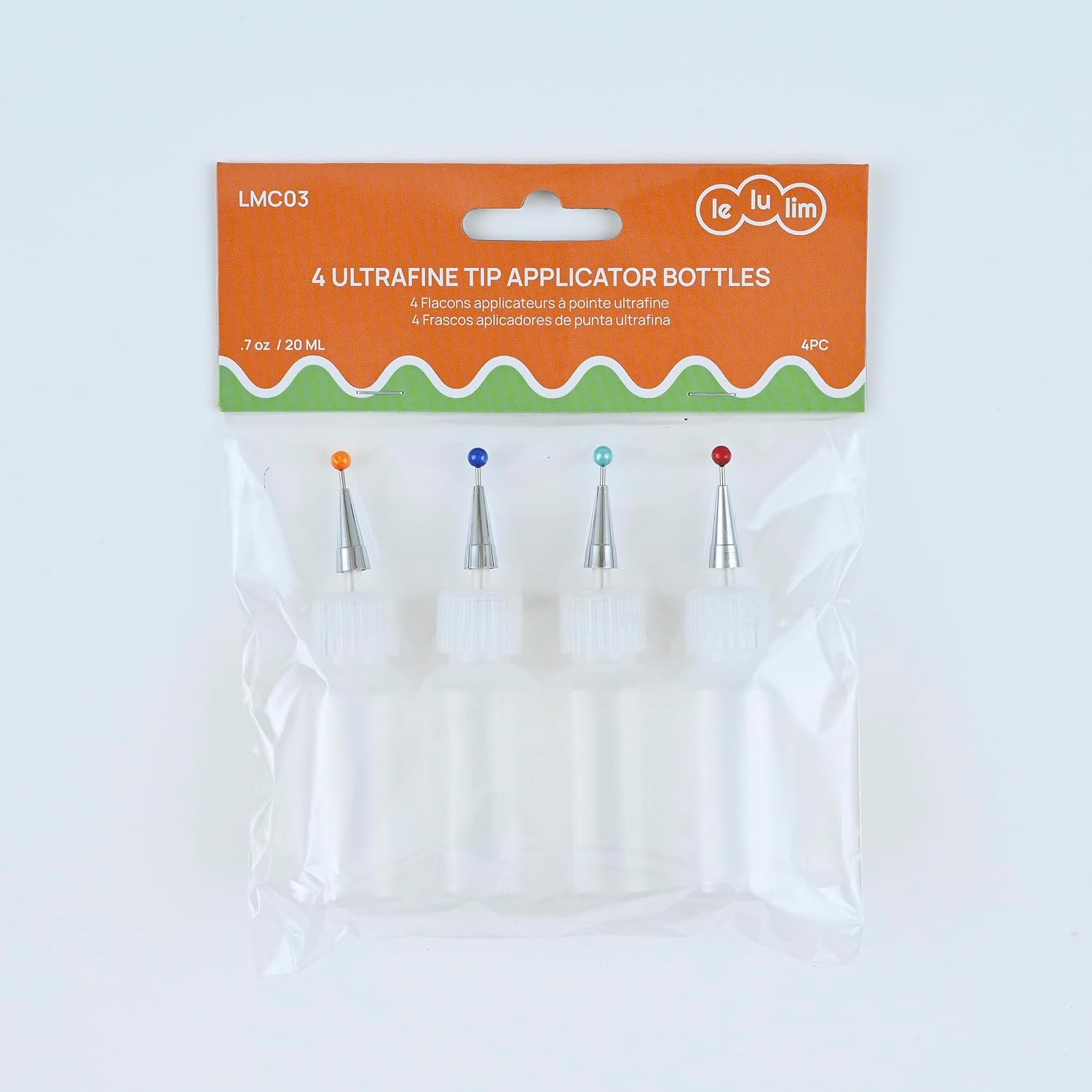 lelulim™ 4 TIP APPLICATOR Bottles. 20ml