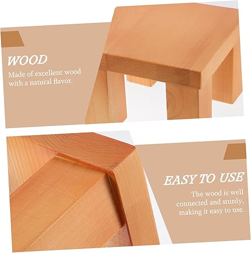Miniatura 4 de Taburete decorativo de madera Simplicity para accesorios de fotografía, acabado natural para sala de estar, decoración de jardín, 1 ud