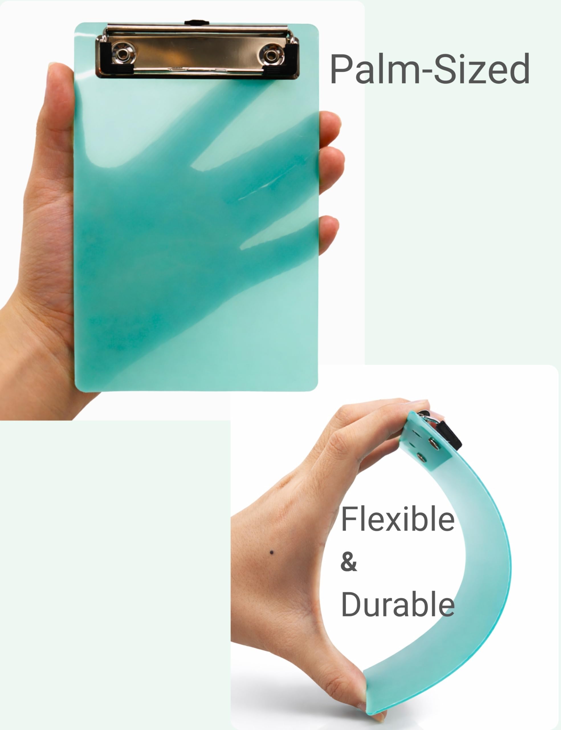 Wisdompro Lot De 2 Mini Porte-bloc Format A6, 11,9 X 18,3 Cm, Petit Porte-bloc Pour Bloc-notes, Reçus, Listes De Poche – Noir, Bleu