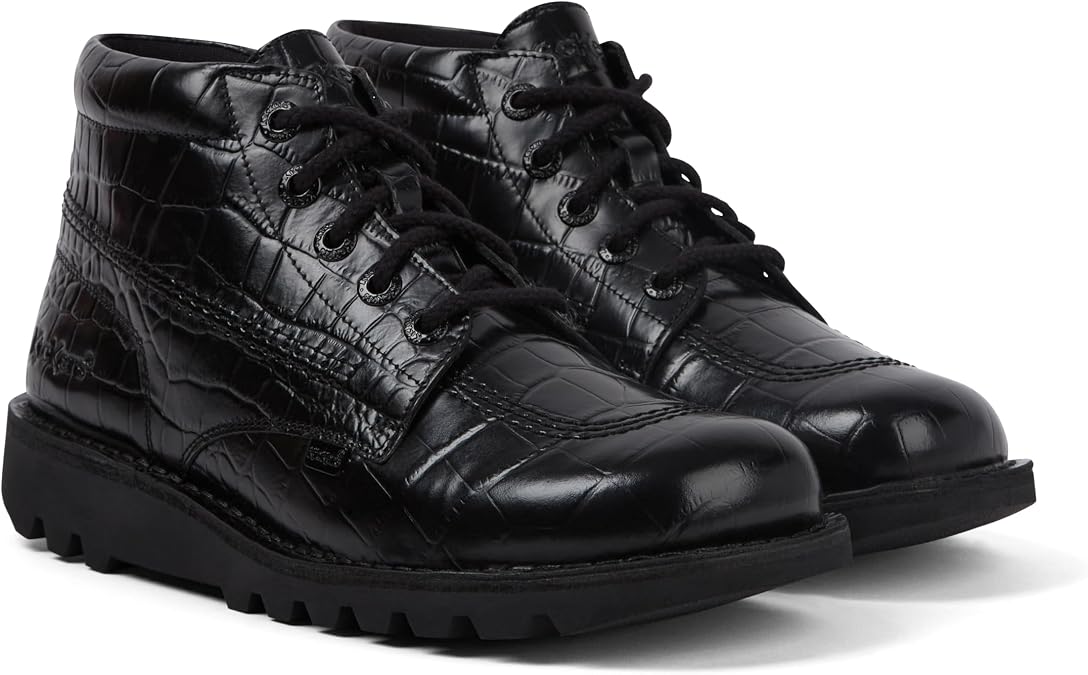 Kickers Unisex Kick Hi Croc Leather Ankle Boot,