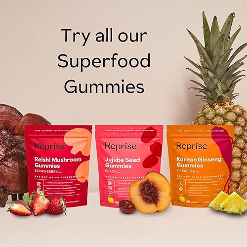 Vista 14 de Reprise Goji Berry Superfood Gummies – Antioxidante totalmente natural, digestión, 240 mg de potencia completa, baja en azúcar, veganas, 45 gomitas