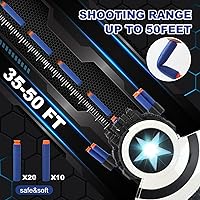 Vista 5 de Juguetes de escudo que disparan dardos para pistolas - Juguetes para niños superhéroes de 6, 7, 8, 9+ años, juguete de rol con luces, con 30 dardos