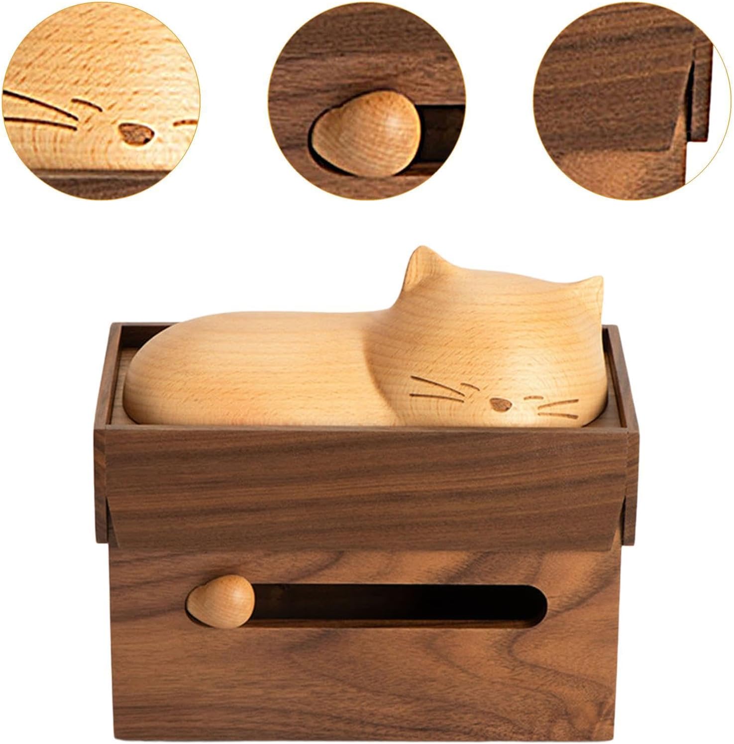 Tissue Box Cover Ornament Sculpture Cute Organizer for Gifts Office