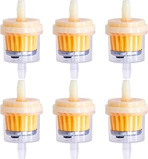 6PCS 1/4" 6mm-7mm Gas Inline Fuel Filter, with magnet, Fit for ATV Scooter Moped Go Kart Dirt Bikes Snowblower Motorcycle Lawnmower Taotao Small Tractors Snowmobiles Garden Tillers Generators