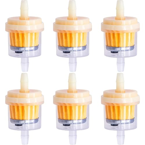6PCS 1/4" 6mm-7mm Gas Inline Fuel Filter, with magnet, Fit for ATV Scooter Moped Go Kart Dirt Bikes Snowblower Motorcycle Lawnmower Taotao Small Tractors Snowmobiles Garden Tillers Generators