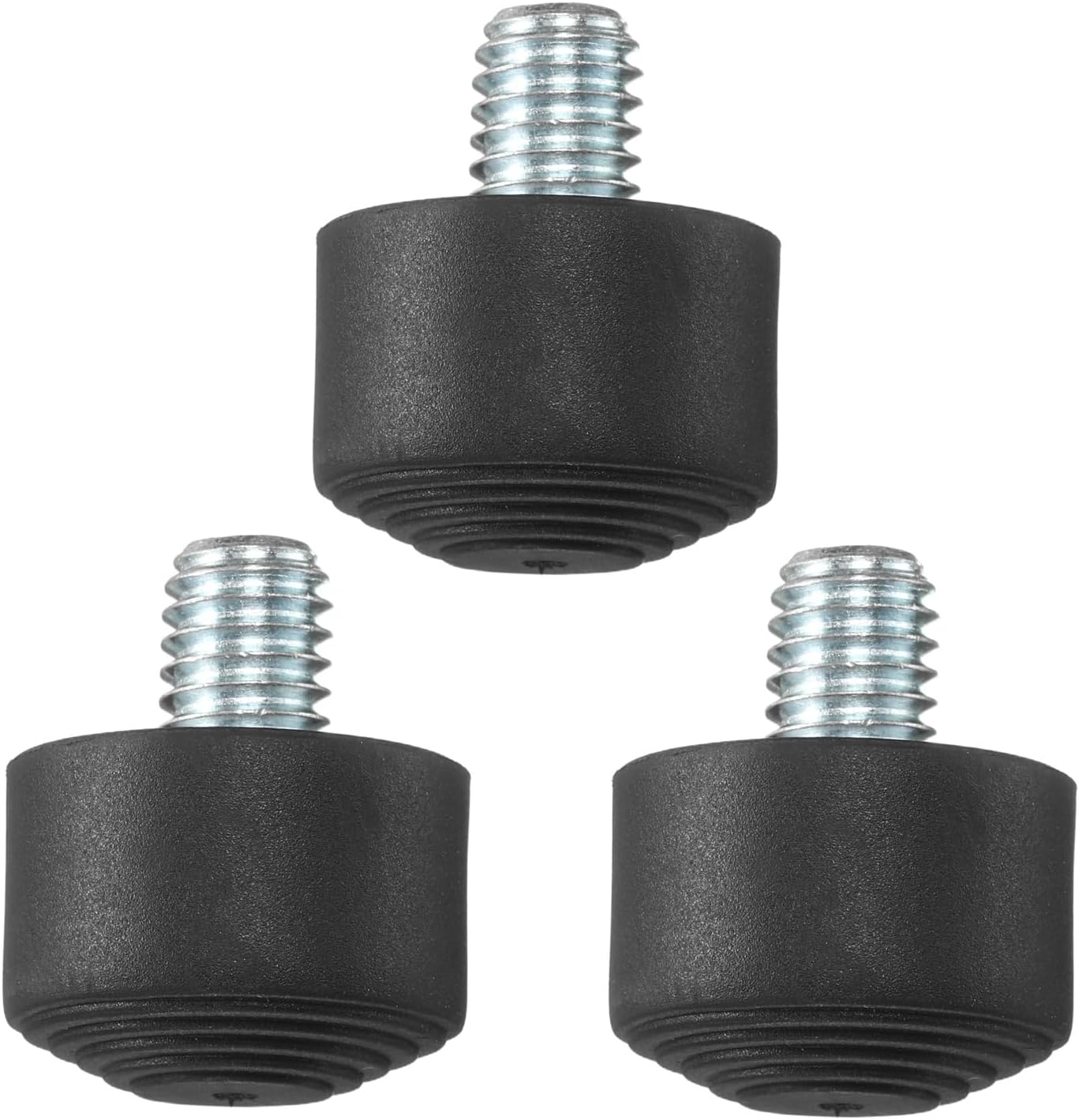 PATIKIL Rubber Foot Spike, Universal Anti-Slip M8 Thread Rubber Tripod Foot Spikes for Monopod Legs Pad Replacement Parts Designed on Smooth Uneven Surface (30x25mm) - 3 Pcs