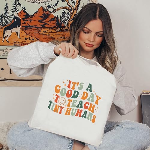 Miniatura 2 de Regalos de agradecimiento para profesores, bolsas de lona para la escuela, bolsa de viaje estética, bolsa de playa, bolsa de compras reutilizable de