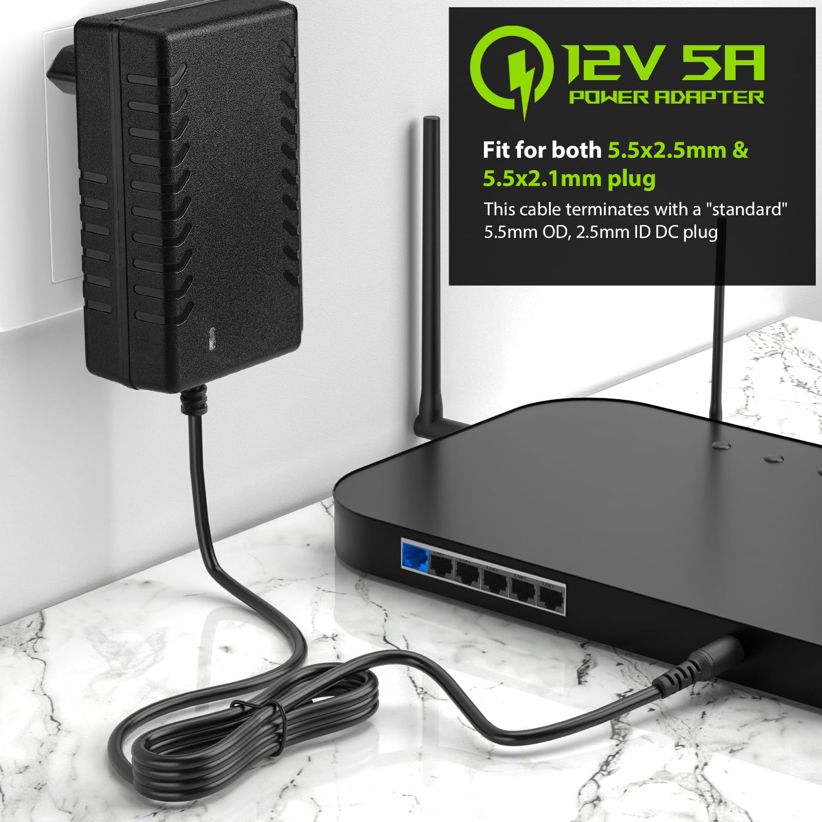 Switching Adapter 100-240v 50 60hz 4 Adattatori Alimentazione 12V 2A Per Telecamere CCTV - Alimentatore Per Sicurezza E Luci LED Alimentatore Telecamera Sicurezza 12V 2A - Foto 5