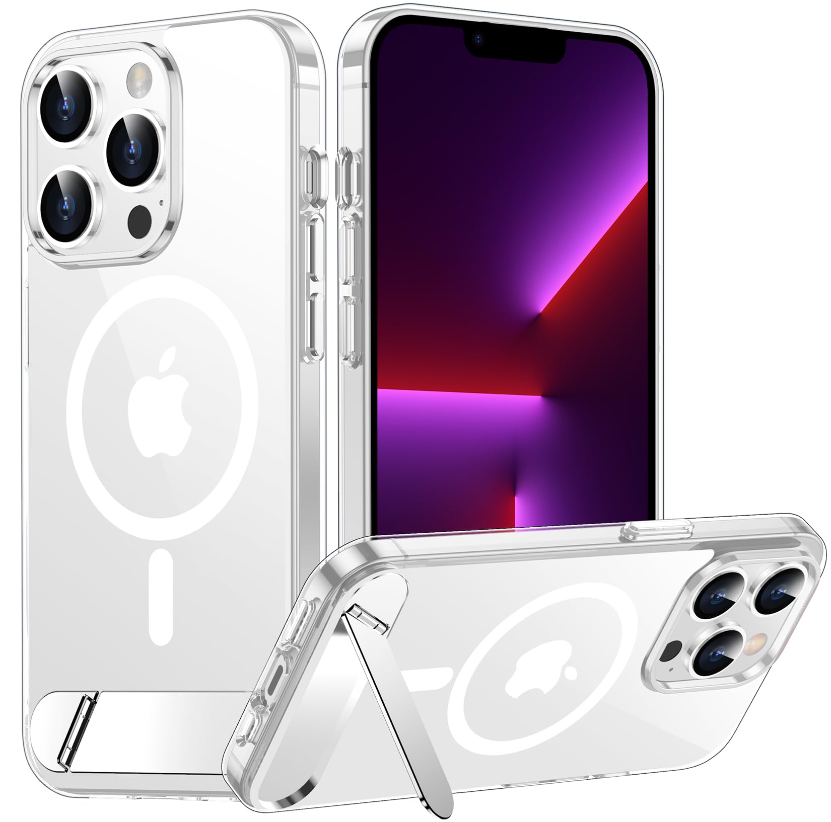 Temdan Magnetic Compatible with iPhone 13 Pro Case, [Built-in Invisible Kickstand][Compatible with MagSafe] [Military Grade Shockproof] Slim Thin Phone Case for iPhone 13 Pro 6.1"