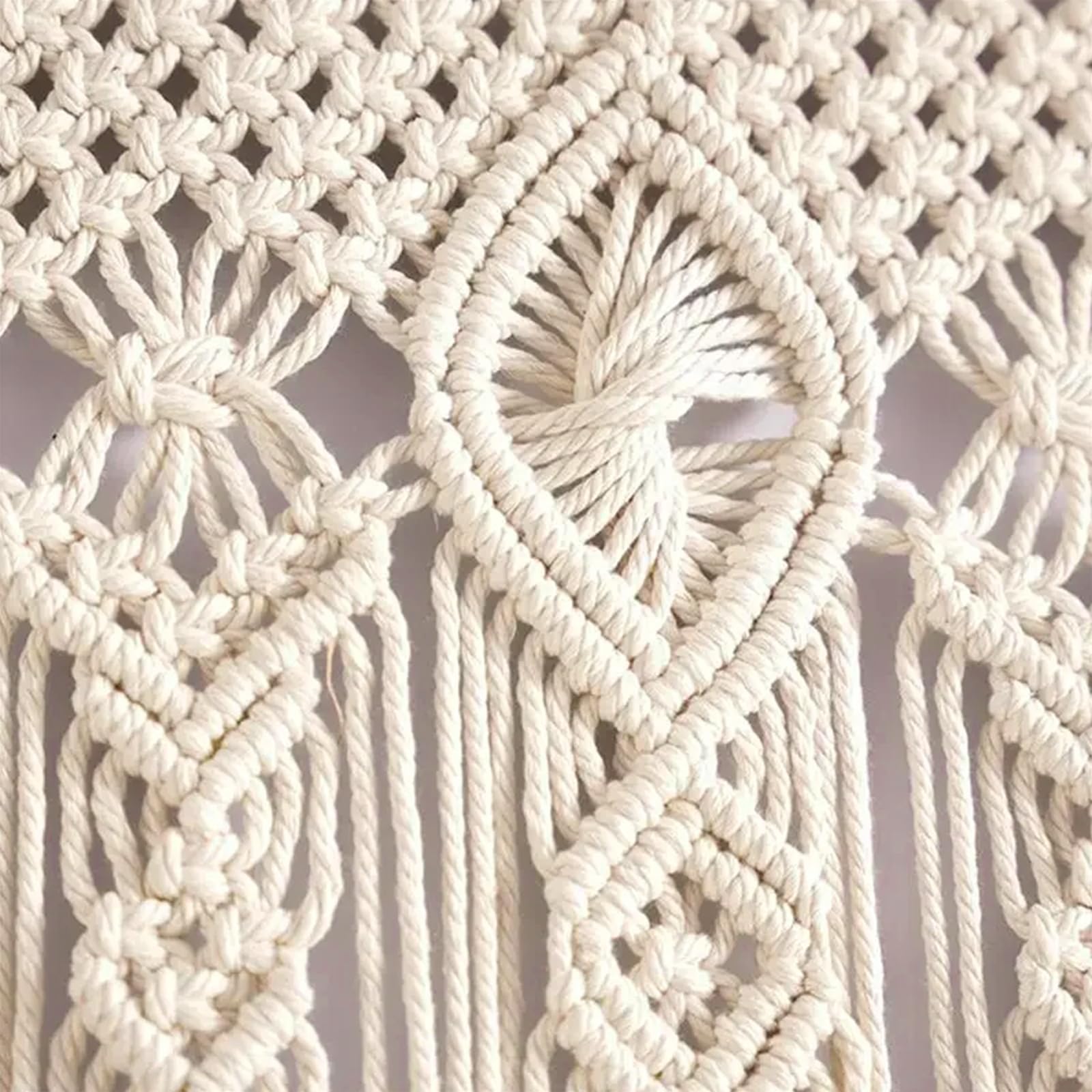 Makramee Vorhang Tür, Boho Türvorhang, ‌Handgewebte Makramee Wandteppich, Fadenvorhang für Raumteiler Hochzeit Hintergrund Inneneinrichtung (100 * 200cm)