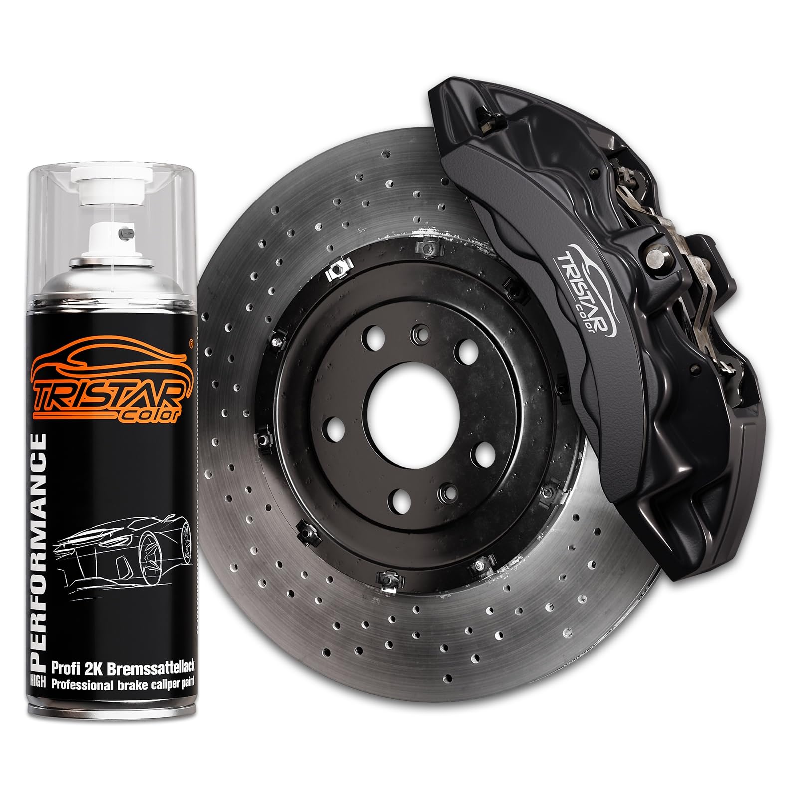 Tristarcolor Devil Black 2K Brake Caliper Paint 400Ml Quick-Drying Spray Can