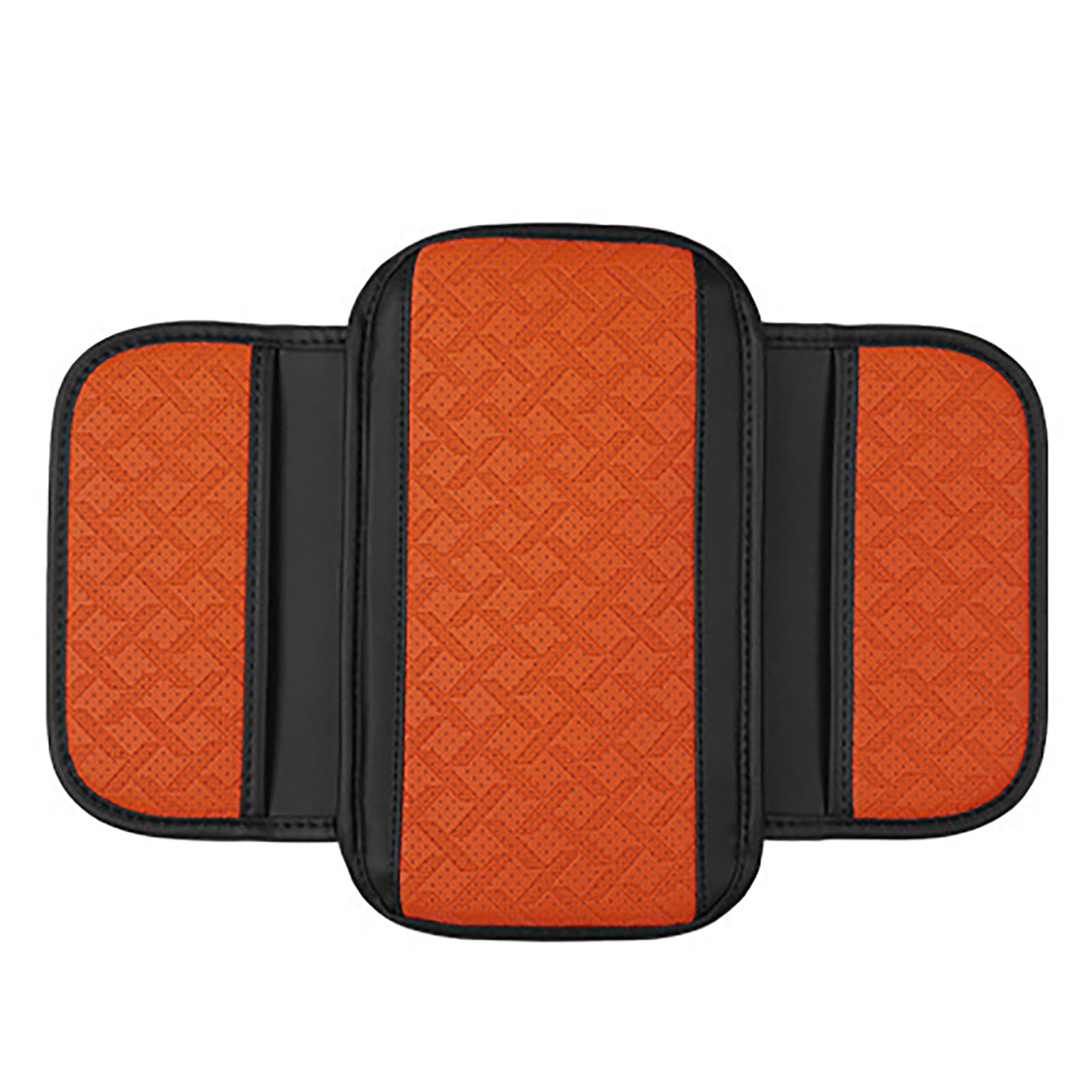 HFFTYU Car Armrest Cover for VW Caddy II/III/IV/V 1995-, Breathable Leather Centre Console Pad Cushion Protector with Storage Side Pockets, Anti-Slip Mat,E