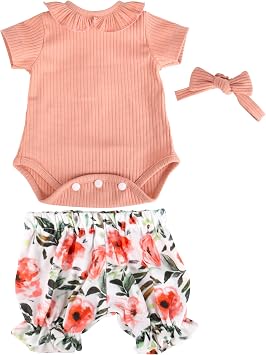 Aori Reborn Baby Dolls Clothes 20 inch Outfit Shirt and Floral Pants Set for 17-20 Inch Lifelike Reborn Girl Doll