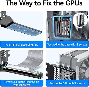 Vertical GPU Mount, PCIe 5.0/4.0 Riser Cable Mounting Kit for PC Cases, Compatible with E-ATX, ATX Case - Black(Not Include Riser Cable)