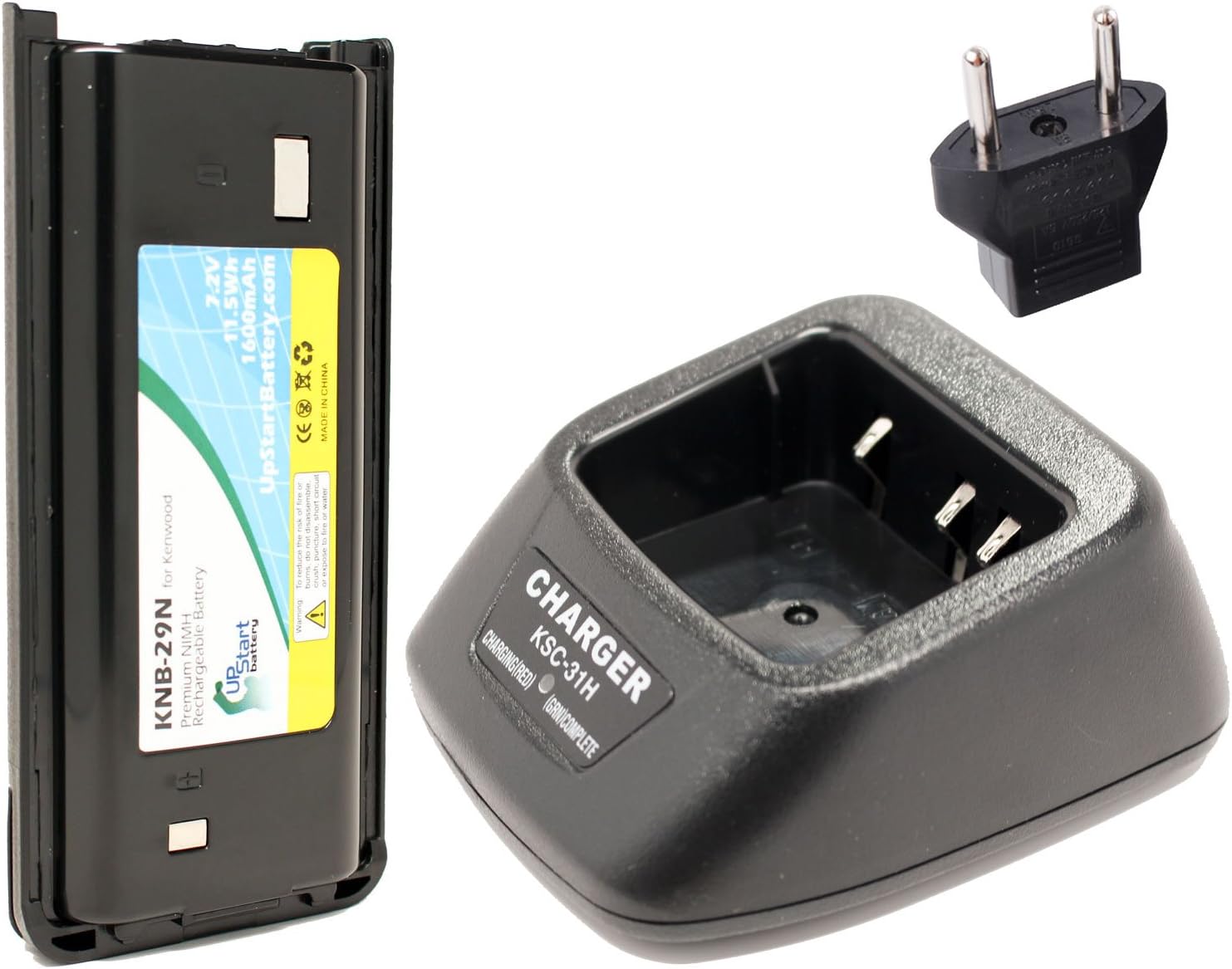 Vhbw Batteria Ricaricabile Per Kenwood KNB-29, KNB-30, KNB-53 – 2500mAh, 7.2V, NiMH Per Radio Walkie-Talkie