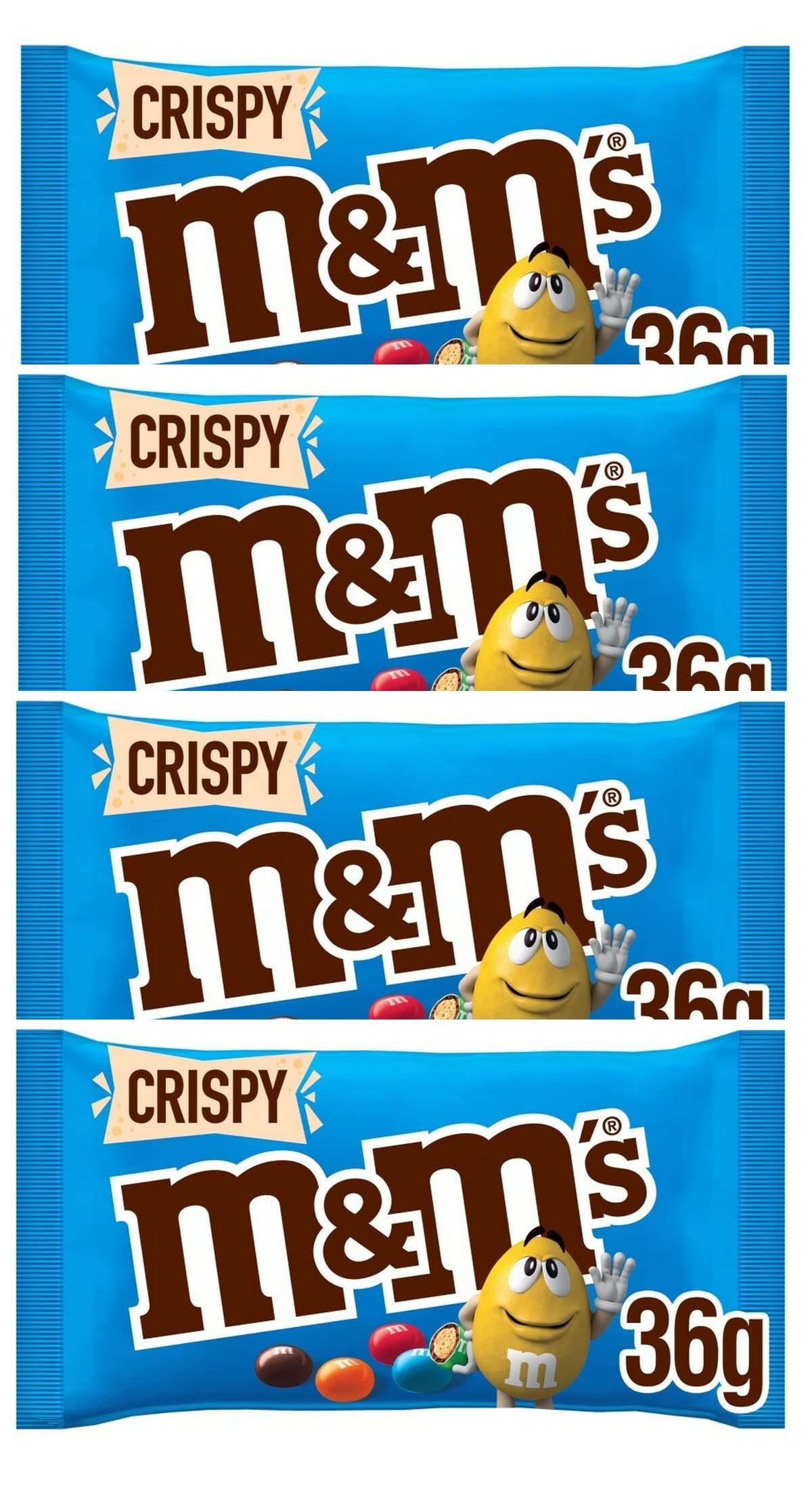 M&M's Crispy Colorful Candies With Crispy Rice Filling & Milk Chocolate In Crispy Shell 36g Pack Of 4-image-32