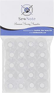 SewNote 20 Pack Bobbins SA156 Sewing and Embroidery Made to Fit Brother