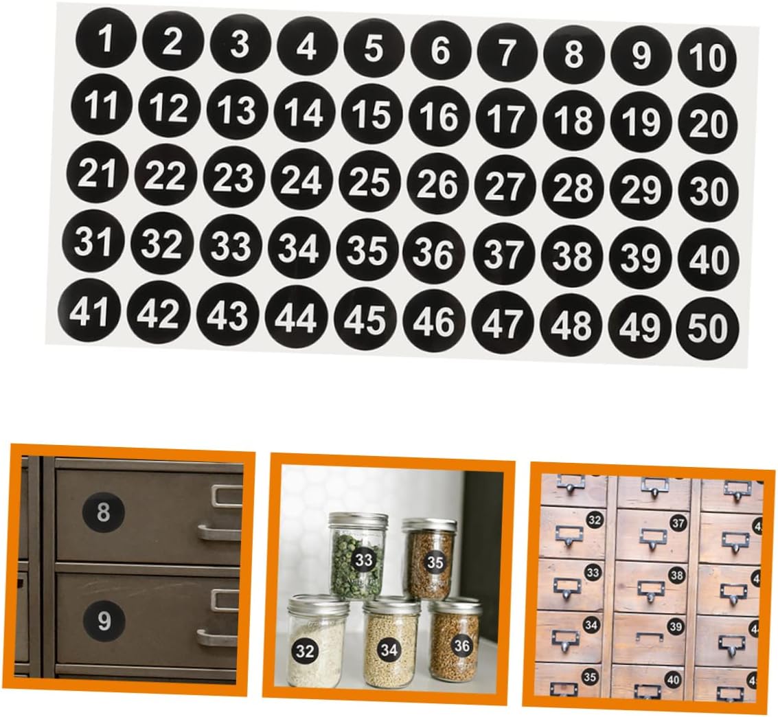 20Sheets Stickers Self Adhesive Labels for Classroom Organization and Inventory Management Easy to Use Number Decals Detachable and Residue