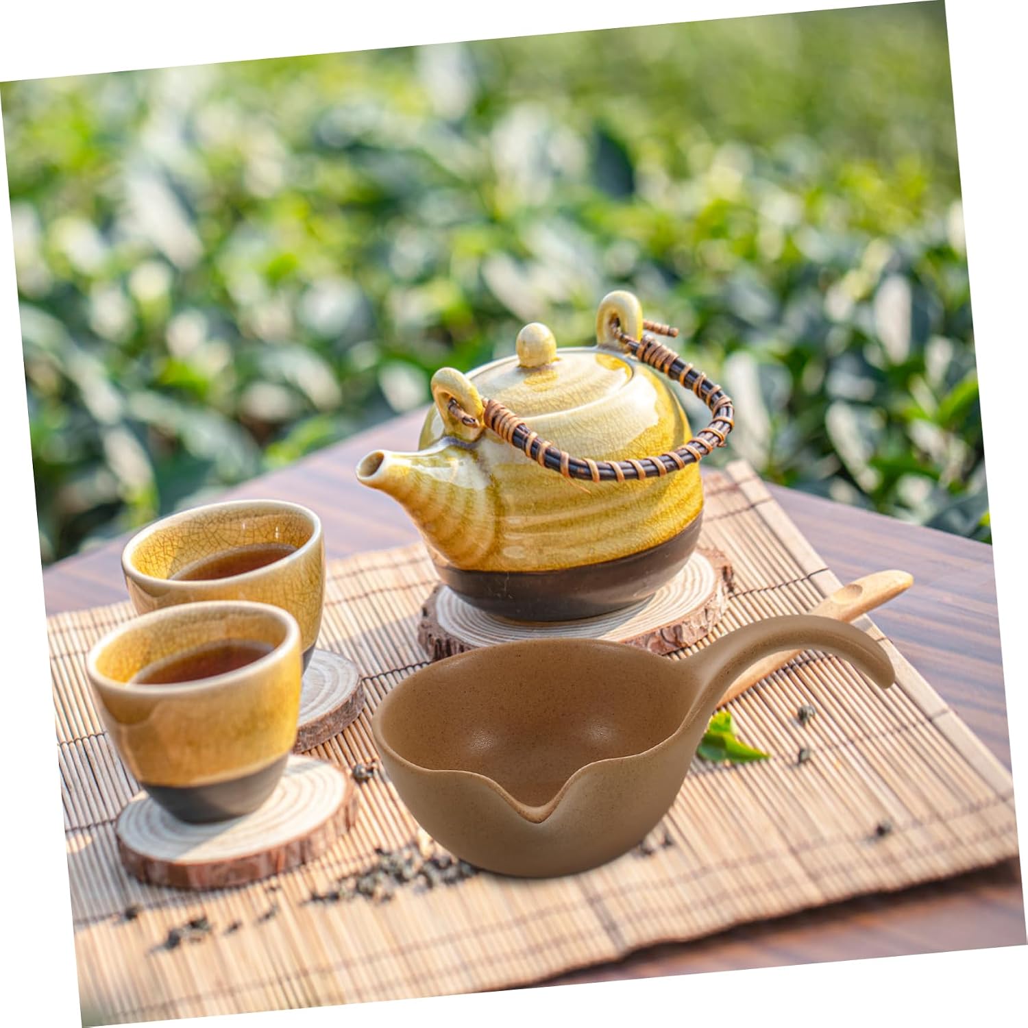 Ciieeo Household Ceramic Tea Scoop and Water Ladle for Loose Leaf Tea and Coffee Measuring Elegant Design for Tea Drinkers Safe and Accessory