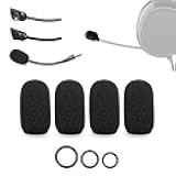 Voarmaks 4-Pack Mic Foam Covers Compatible with Steelseries Arctis 1, 3, 5, 7, 7+, 7P, 7P+, 7X, 7X+, 9, 9X, Arctis Pro, Prime, Nova Series Headset + 12 O-Rings in 3 Sizes - Windscreen Pop Filter