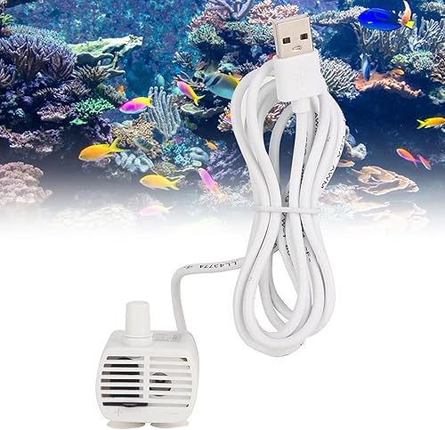 Miniatura 2 de Mini bomba sumergible USB para peces, bomba silenciosa de fuente de agua para mascotas, potente fuente de repuesto para mascotas DC5V, 200L/H